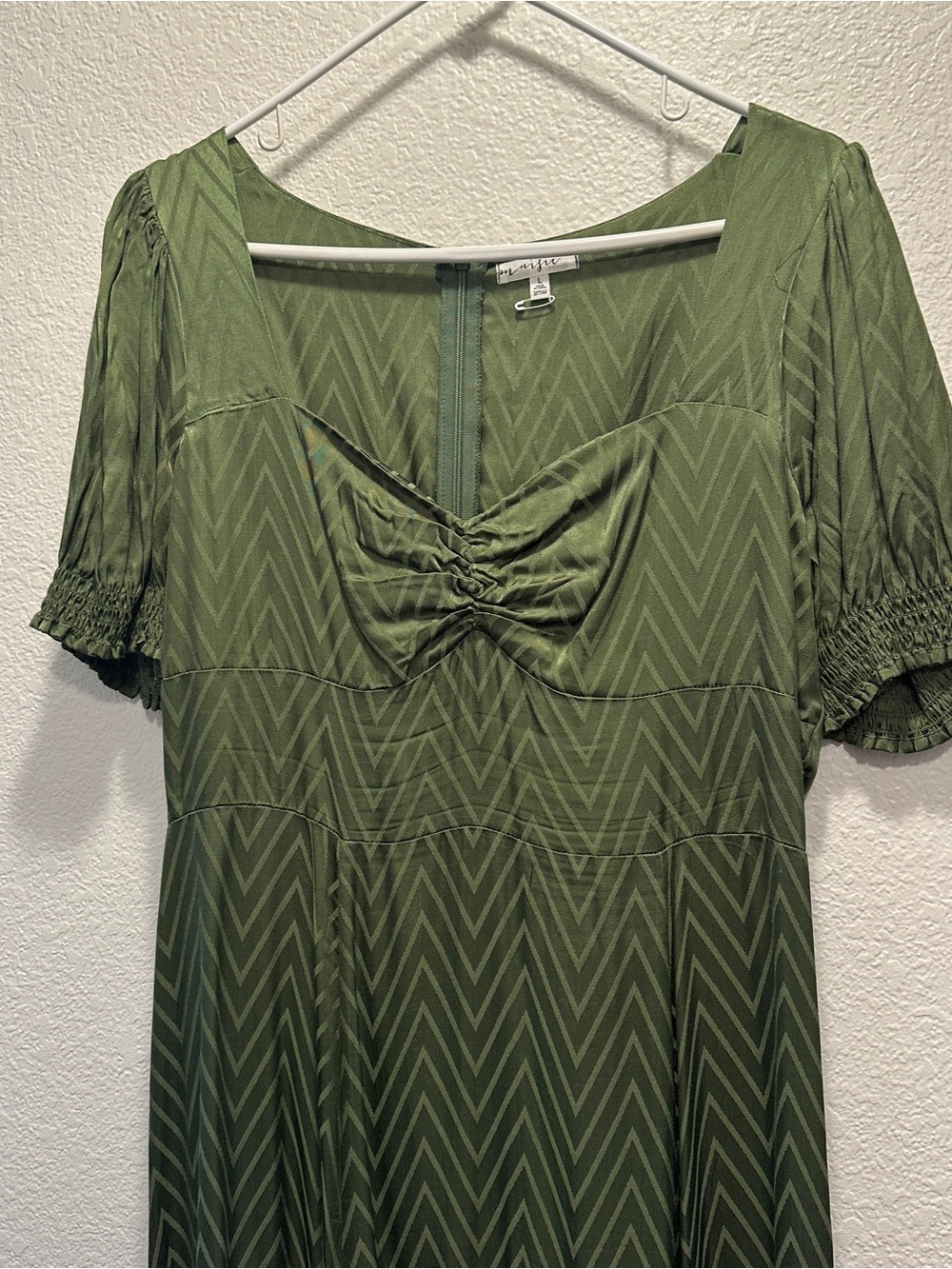MAISIE HORTON NORDSTROM RACK HUNTER GREEN MIDI DRESS